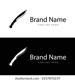 simple design cutting tool logo knife illustration template brand product symbol cooking and chef
