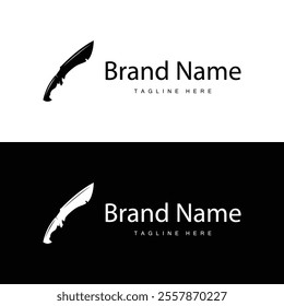 simple design cutting tool logo knife illustration template brand product symbol cooking and chef
