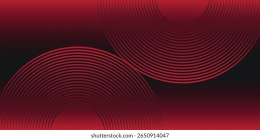 simple design with dark red color gradation in the style of intersecting circles