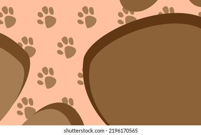 Simple Design Of Dog Ot Cat Footsteps Pattern With Copy Space Area,can Be Used For Templates, Backgrounds, Article Backgrounds, Web, Etc.