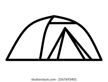 A simple design dome tent symbol