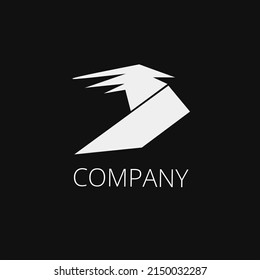 simple design eagle logo with black background. For your company needs