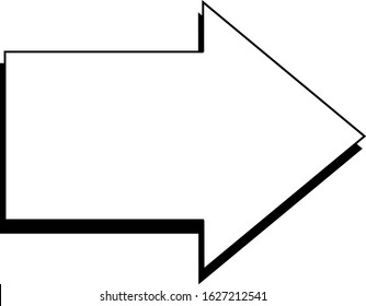 A simple design of east arrow icon