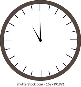 A simple design of eleven o'clock icon