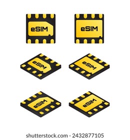 simple design of Embedded SIM components in a smartphone, eSIM, Embedded Universal Integrated Circuit Card