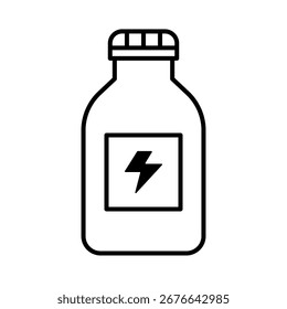 Icono de bebida energética de diseño simple. Vector.