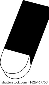 A simple design of eraser icon