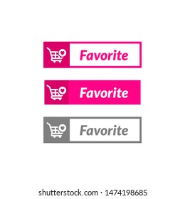 simple design of favorite item button. online shop icon material