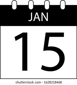 A simple design of fifteenth calendar icon 