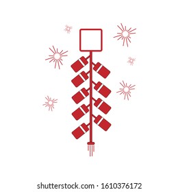 Simple design firecracker icon template