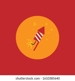 Simple design firecracker icon template