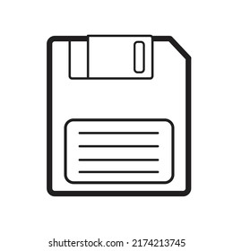 Simple design of Floppy disk vector