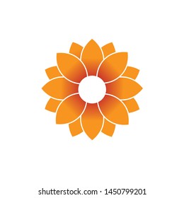simple design of flowers in yellow vector
