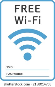 Simple design of free Wi-Fi poster