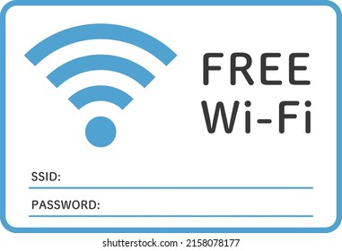 Simple design of free Wi-Fi poster