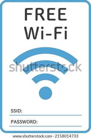 Simple design of free Wi-Fi poster