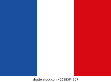 Simple design of French flag. Vector illustration.