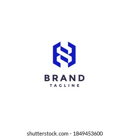 Simple Design Geometric of Letter S in Hexagon