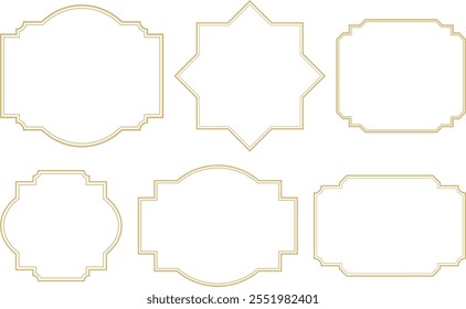 
Simple design golden frame material set