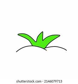 Simple design of grass on white background 