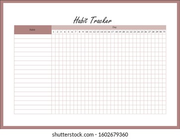 A simple design of habit tracker