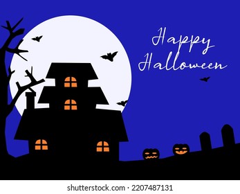 simple design for halloween banner, invitation, postcards, and background 