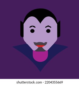 A Simple design of a Halloween classic character from Romania: "Dracula"