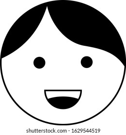 A simple design of happy men icon