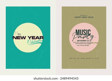Simple design for a Happy New Year label and poster. Premium vector design for parties, celebrations and milestones.