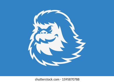 Simple Design Head of Abnormal Snowman (Yeti) Vector