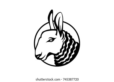 Simple Design Head of Sheep