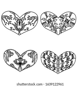 Simple design of heart decoration pattern. 