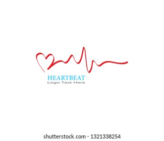 Simple design heartbeat pulse template vector