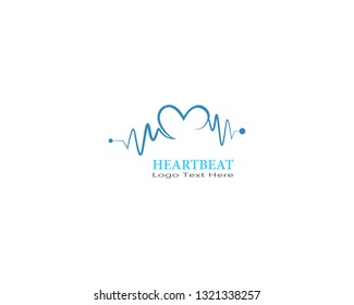 Simple design heartbeat pulse template vector
