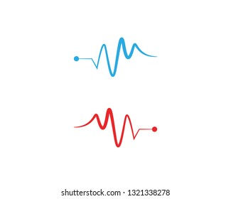 Simple design heartbeat pulse template vector
