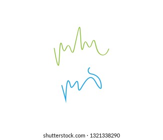 Simple design heartbeat pulse template vector