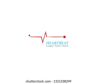 Simple design heartbeat pulse template vector