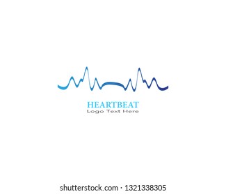Simple design heartbeat pulse template vector