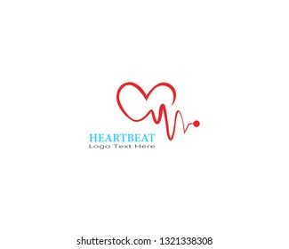 Simple design heartbeat pulse template vector