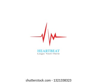 Simple design heartbeat pulse template vector