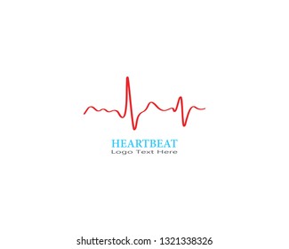 Simple design heartbeat pulse template vector