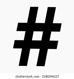 simple design for icons hashtags