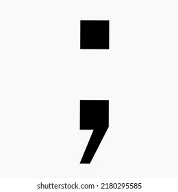 simple design for icons semicolon