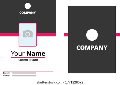 simple design of id card for bussines
