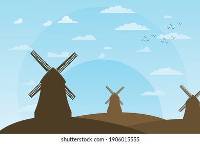 diseño sencillo, que ilustra las siluetas de monumentos famosos del mundo
