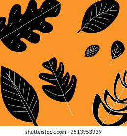 simple design illustration free background various leaf and flower references