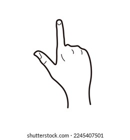 Simple Design Illustration of Hand Sign