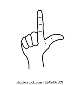 Simple Design Illustration of Hand Sign