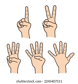 Simple Design Illustration of Hand Sign
