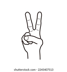 Simple Design Illustration of Hand Sign